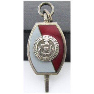 VINTAGE BARR'S STERLING SILVER ENAMEL JOHN BARTRAM HIGH SCHOOL '53 CHARM PENDANT